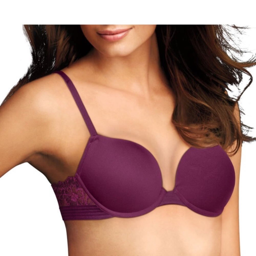 Maidenform Burgundy Push-Up Bra 34B NWT